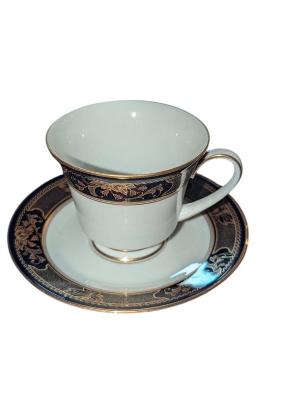 Legacy Noritake Grenoble Elegant Footed Teacup Tea Coffee Cup Saucer Plate Set